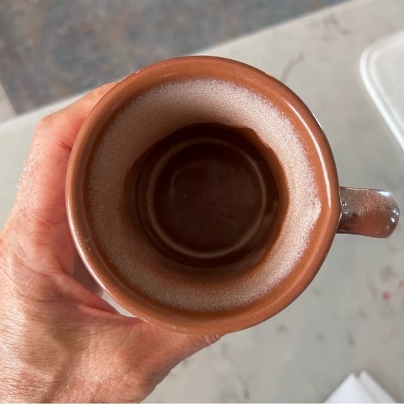 Vintage Frankoma Pottery Desert Tan Heart Handle Coffee Mug and Saucer - Picture 8 of 10